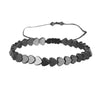 Wholesale Alloy Geometric Love Flat And Round Beads Hand Woven Adjustable Unisex Bracelet