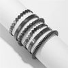 Wholesale Alloy Geometric Love Flat And Round Beads Hand Woven Adjustable Unisex Bracelet