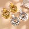 Wholesale Alloy Geometric Metal Thread Electroplated Retro Exaggerated Women's Earrings