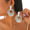 Wholesale Alloy Geometric Metal Thread Electroplated Retro Exaggerated Women's Earrings