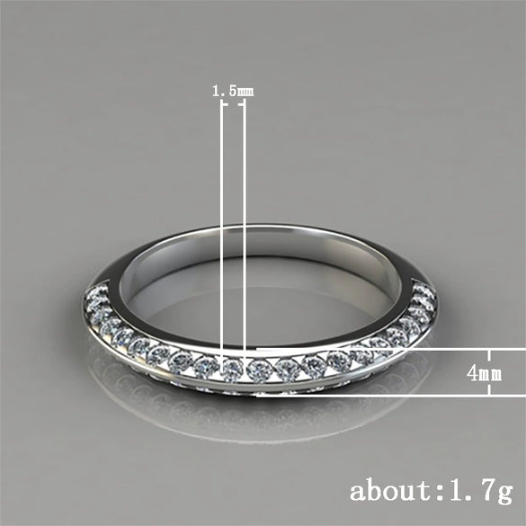 Wholesale Alloy Geometric Microinlay Unisex Ring Jewelry