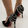 Wholesale Alloy Geometric Multi Layer Tassel Hip Hop Anklet For Women