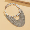 Wholesale Alloy Geometric Multi Layer Tassel Hip Hop Anklet For Women