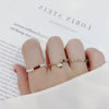 Wholesale Alloy Geometric Natural Style Stacked Joint Stretch Beaded Pearl Ring For Women