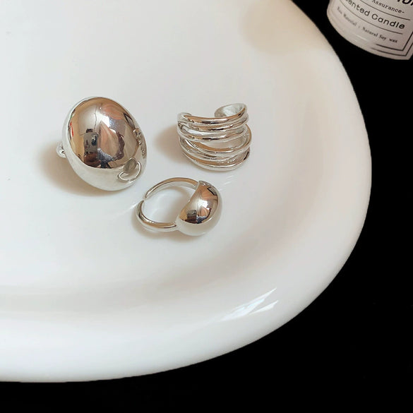 Wholesale Alloy Geometric Open Ring For Women Light Luxury Electroplated