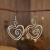 Wholesale Alloy Geometric Oval Spiral Hollow Pendant Earrings For Women Electroplated Retro Bohemian Style