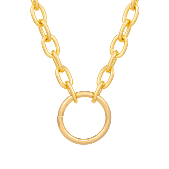 Wholesale Alloy Geometric Punk Metal Necklace Choker Clavicle Chain With Electroplating