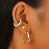 Wholesale Alloy Geometric Punk Style Electroplated Ear Clip Earrings For Women