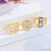 Wholesale Alloy Geometric Relief Portrait Retro Diamond Ring Unisex