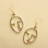 Wholesale Alloy Geometric Retro Earrings For Women With Electroplating Treatment
