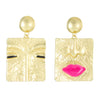 Wholesale Alloy Geometric Retro Earrings For Women With Electroplating Treatment