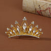 Wholesale Alloy Geometric Rhinestone Comb Crown Electroplated Hair Accessories For Girls
