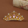Wholesale Alloy Geometric Rhinestone Comb Crown Electroplated Hair Accessories For Girls