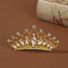 Wholesale Alloy Geometric Rhinestone Comb Crown Electroplated Hair Accessories For Girls
