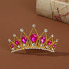Wholesale Alloy Geometric Rhinestone Comb Crown Electroplated Hair Accessories For Girls