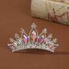 Wholesale Alloy Geometric Rhinestone Comb Crown Electroplated Hair Accessories For Girls