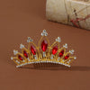 Wholesale Alloy Geometric Rhinestone Comb Crown Electroplated Hair Accessories For Girls