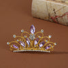 Wholesale Alloy Geometric Rhinestone Comb Crown Electroplated Hair Accessories For Girls
