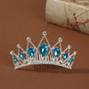 Wholesale Alloy Geometric Rhinestone Comb Crown Electroplated Hair Accessories For Girls