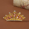 Wholesale Alloy Geometric Rhinestone Comb Crown Electroplated Hair Accessories For Girls
