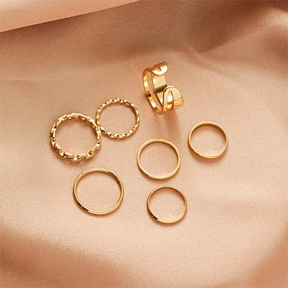 Wholesale Alloy Geometric Ring Electroplated Unisex Style