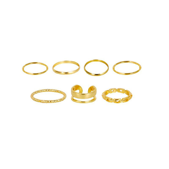 Wholesale Alloy Geometric Ring Electroplated Unisex Style