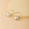 Wholesale Alloy Geometric Round Bead Clavicle Chain Imitation Pearl Necklace For Women