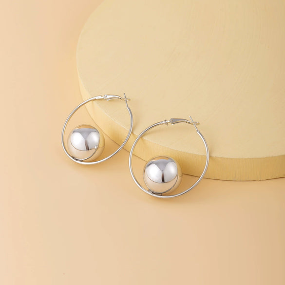 Wholesale Alloy Geometric Round Bead Clavicle Chain Imitation Pearl Necklace For Women