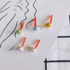 Wholesale Alloy Geometric Round Colorful Earrings Jewelry Accessories