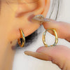 Wholesale Alloy Geometric Round Light Luxury Ear Buckle With Gold Plating