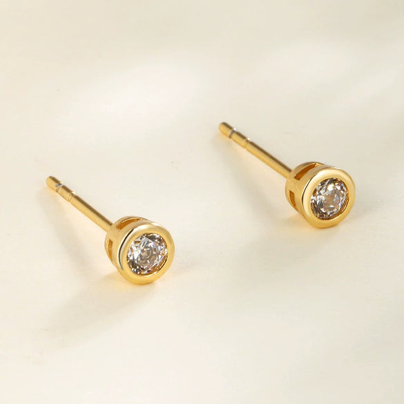 Wholesale Alloy Geometric Round Package Set Earrings Electroplated Minimalist Style For Women