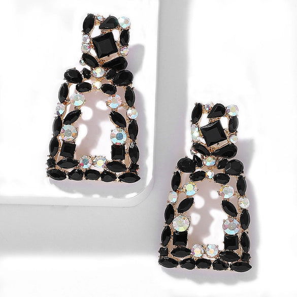 Wholesale Alloy Geometric Shape Diamond Earrings For Women