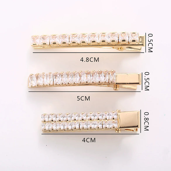 Wholesale Alloy Geometric Shining Duck Bill Hairpin For Women With Electroplating