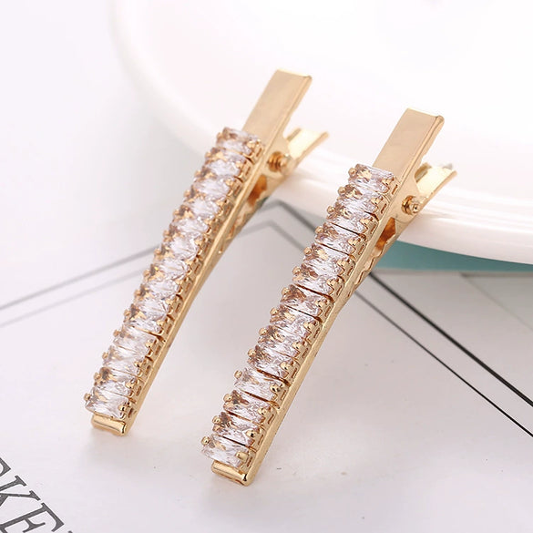 Wholesale Alloy Geometric Shining Duck Bill Hairpin For Women With Electroplating