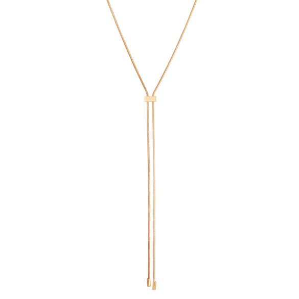 Wholesale Alloy Geometric Snake Bone Chain Sweater Necklace With Electroplating