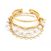 Wholesale Alloy Geometric Spiral Twist Metal Bracelet With Rhinestones And Electroplating For Women