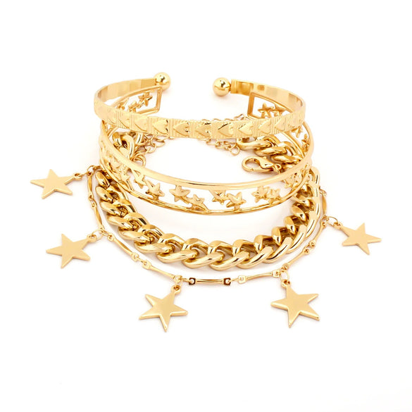 Wholesale Alloy Geometric Spiral Twist Metal Bracelet With Rhinestones And Electroplating For Women