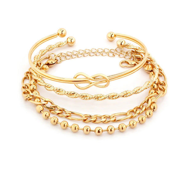 Wholesale Alloy Geometric Spiral Twist Metal Bracelet With Rhinestones And Electroplating For Women
