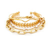 Wholesale Alloy Geometric Spiral Twist Metal Bracelet With Rhinestones And Electroplating For Women