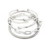 Wholesale Alloy Geometric Spiral Twist Metal Bracelet With Rhinestones And Electroplating For Women