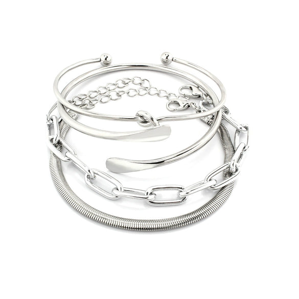 Wholesale Alloy Geometric Spiral Twist Metal Bracelet With Rhinestones And Electroplating For Women