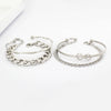 Wholesale Alloy Geometric Spiral Twist Metal Bracelet With Rhinestones And Electroplating For Women