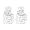 Wholesale Alloy Geometric Square Spiral Pendant Necklace For Women With Dripping Oil Design And Wax Thread