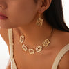 Wholesale Alloy Geometric Square Spiral Pendant Necklace For Women With Dripping Oil Design And Wax Thread