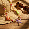Wholesale Alloy Geometric Starfish Necklace And Earring Set Electroplated Women's Casual Accessories