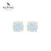 Wholesale Alloy Geometric Style Electroplated Fourclaw Single Zircon Earrings For Women