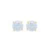 Wholesale Alloy Geometric Style Electroplated Fourclaw Single Zircon Earrings For Women