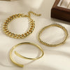 Wholesale Alloy Geometric Style Electroplated Multilayer Women's Bracelet