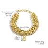 Wholesale Alloy Geometric Style Electroplated Multilayer Women's Bracelet