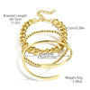 Wholesale Alloy Geometric Style Electroplated Multilayer Women's Bracelet